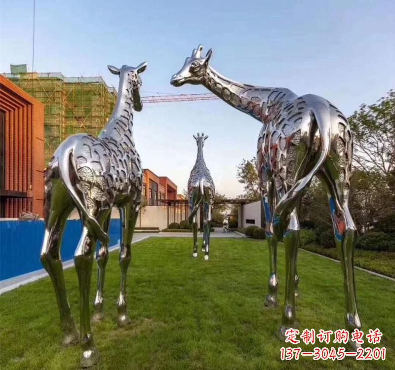宁波不锈钢城市园林动物雕塑展示大自然的美丽