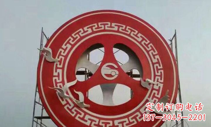 宁波不锈钢齿轮雕塑象征着时代进步