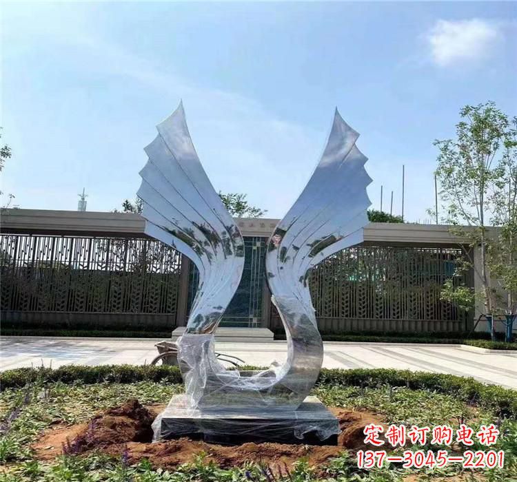 宁波不锈钢翅膀雕塑2