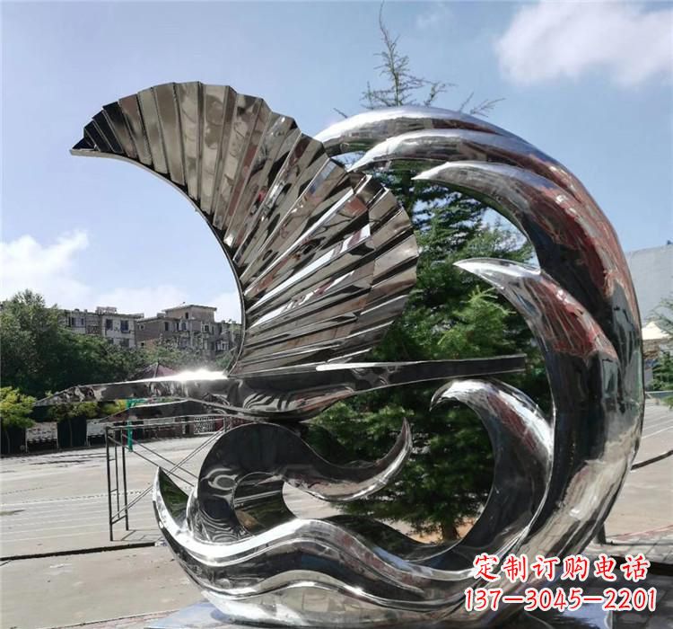 宁波不锈钢翅膀雕塑艺术之羽