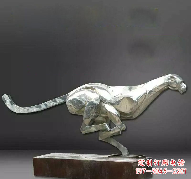 宁波不锈钢豹子雕塑一种精美的雕塑艺术