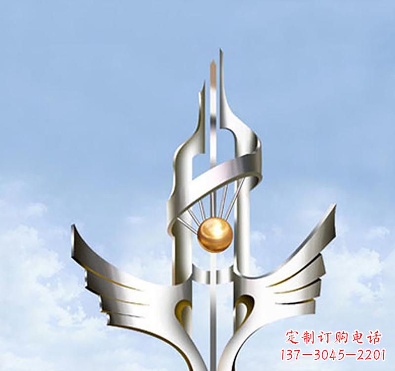 宁波不锈钢抽象创意翅膀雕塑