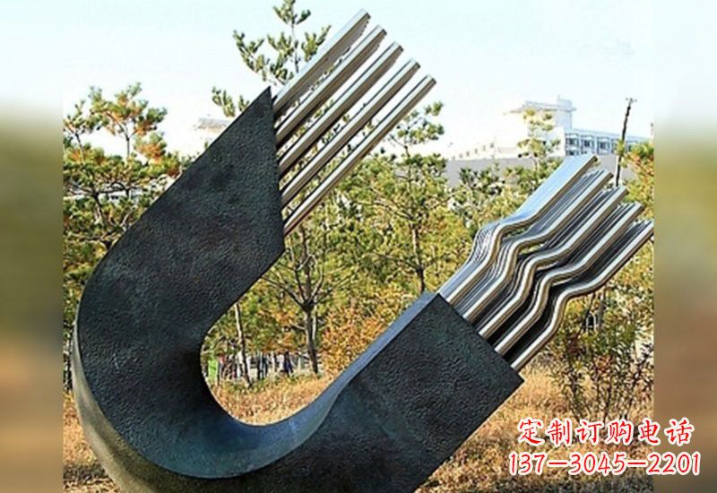 宁波不锈钢抽象磁铁雕塑