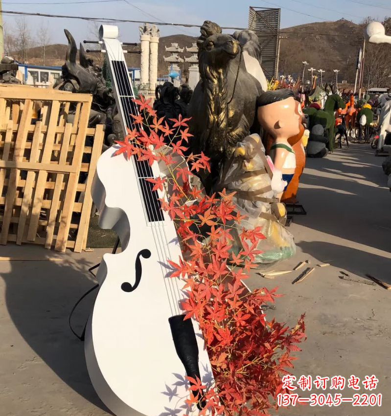 宁波不锈钢抽象大提琴雕塑12