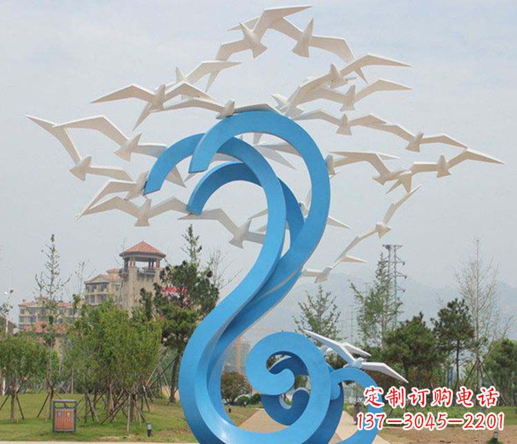 宁波不锈钢大雁雕塑传承传统文化的象征