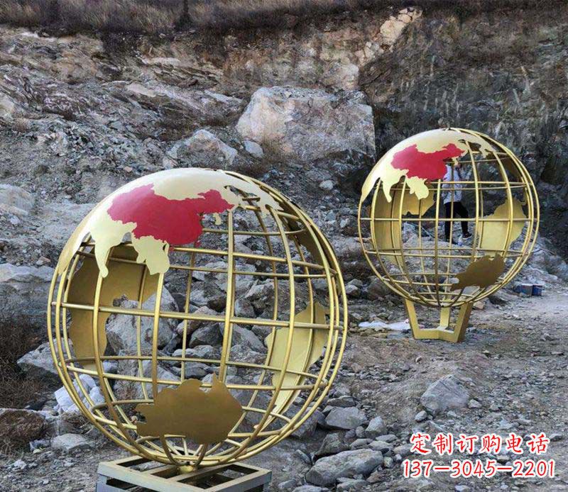 宁波不锈钢制作的地球雕塑