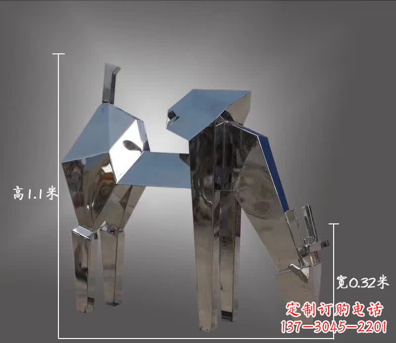 宁波不锈钢动物雕塑——鹿