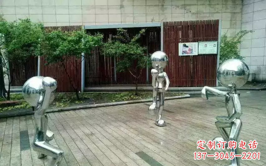 宁波不锈钢抽象儿童景观雕塑