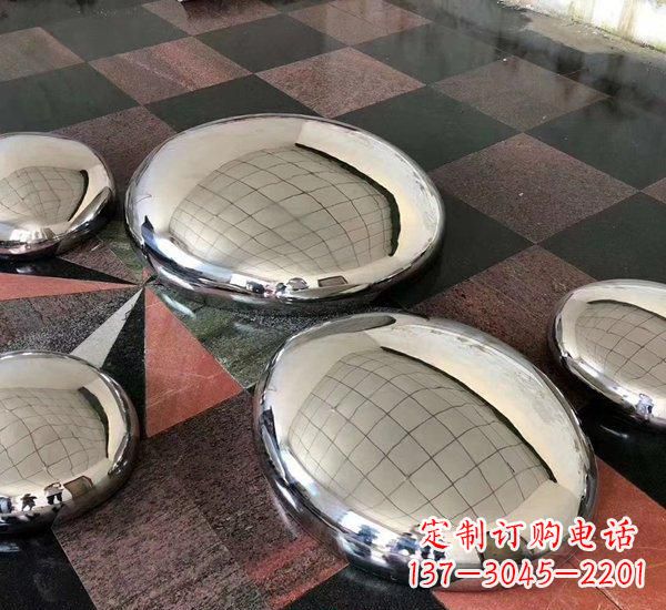 宁波不锈钢抽象鹅卵石雕塑