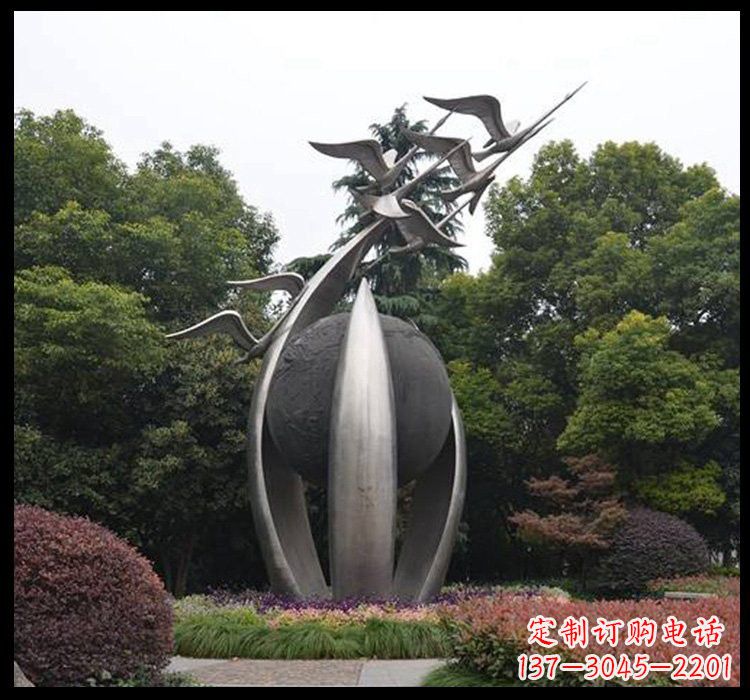 宁波不锈钢天鹅雕塑