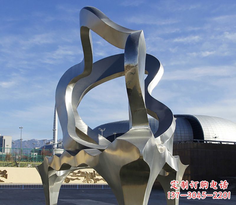 宁波不锈钢抽象钢琴雕塑 (2)