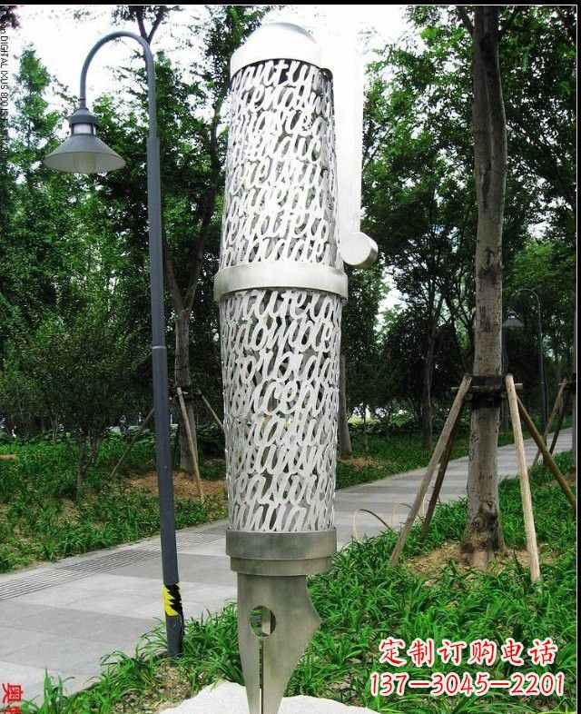 宁波不锈钢抽象钢笔雕塑222