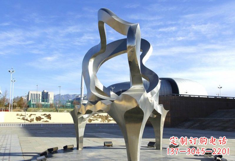 宁波不锈钢抽象钢琴雕塑