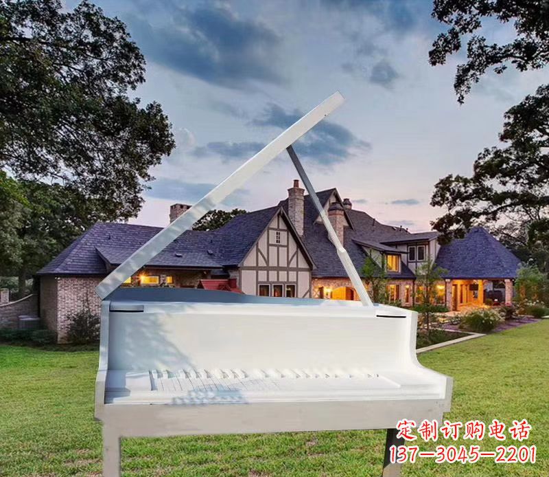 宁波不锈钢抽象钢琴雕塑广场景观雕塑