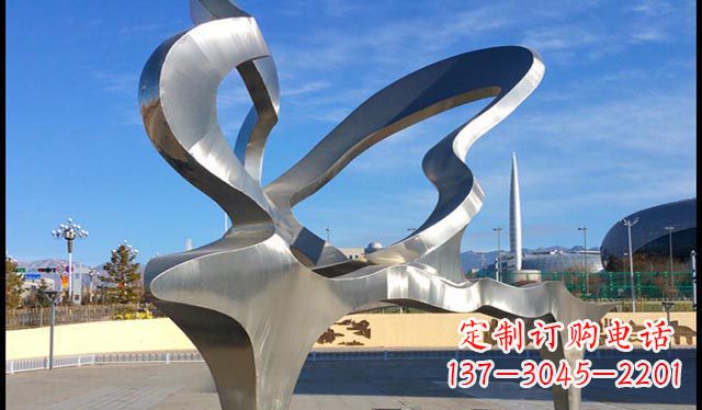 宁波不锈钢抽象钢琴雕塑1
