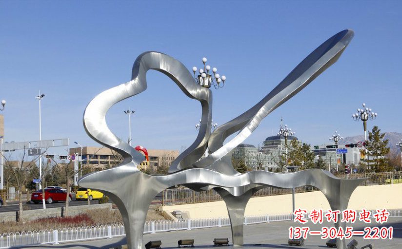 宁波不锈钢抽象钢琴广场雕塑