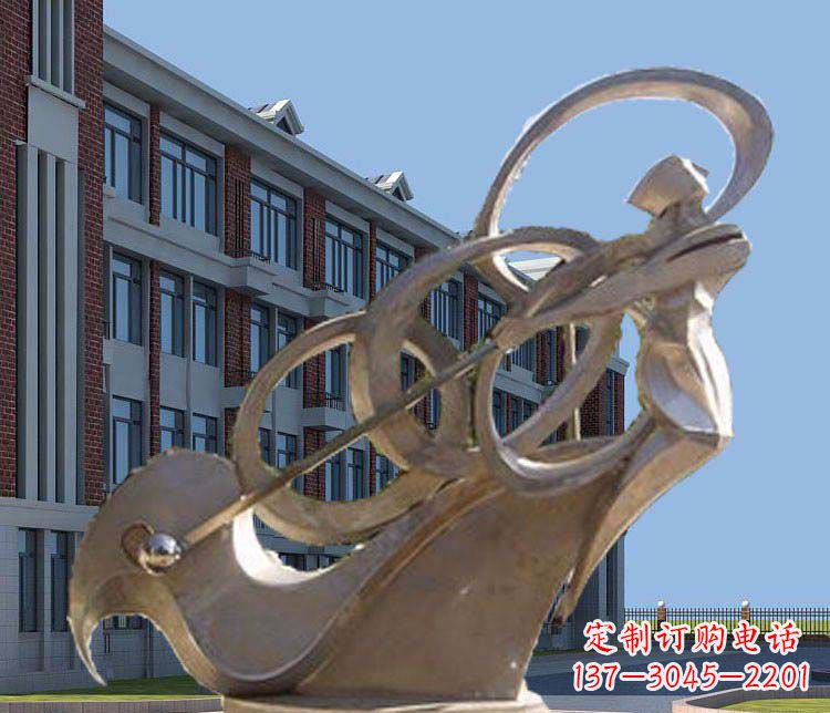 宁波不锈钢抽象高尔夫球人物雕塑