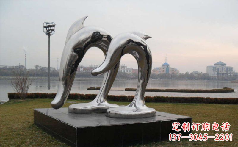 宁波精致的不锈钢海豚雕塑