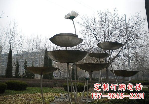 宁波不锈钢荷花雕塑浪漫与优雅的融合