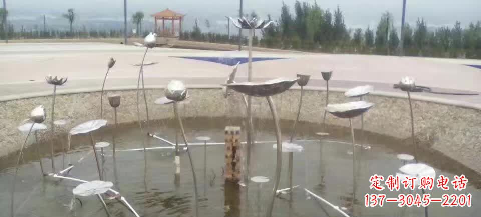 宁波精美不锈钢荷花雕塑
