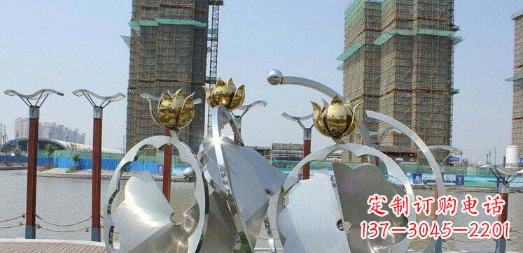 宁波不锈钢荷叶雕塑——缔造经典之美