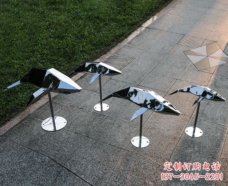 宁波不锈钢海豚雕塑精致的海洋之美