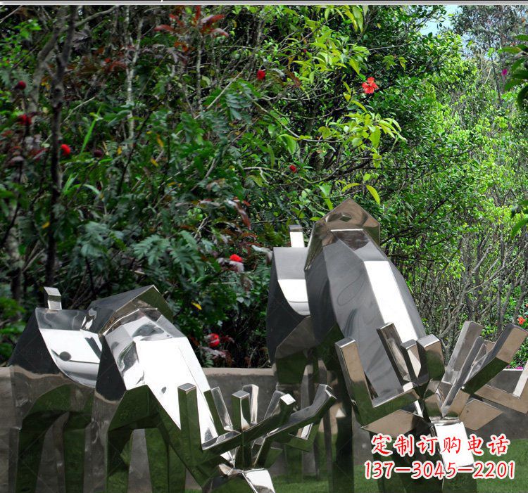 宁波不锈钢抽象几何麋鹿动物
