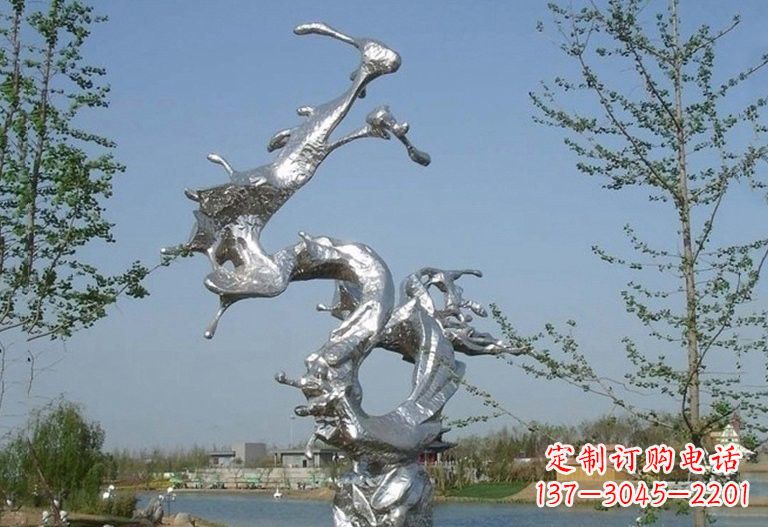 宁波不锈钢蛟龙出海雕塑