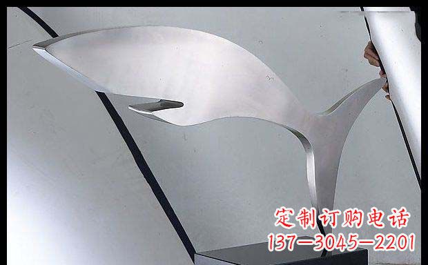 宁波不锈钢抽象鲸鱼雕塑