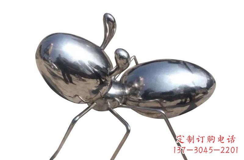 宁波不锈钢抽象镜面蚂蚁雕塑