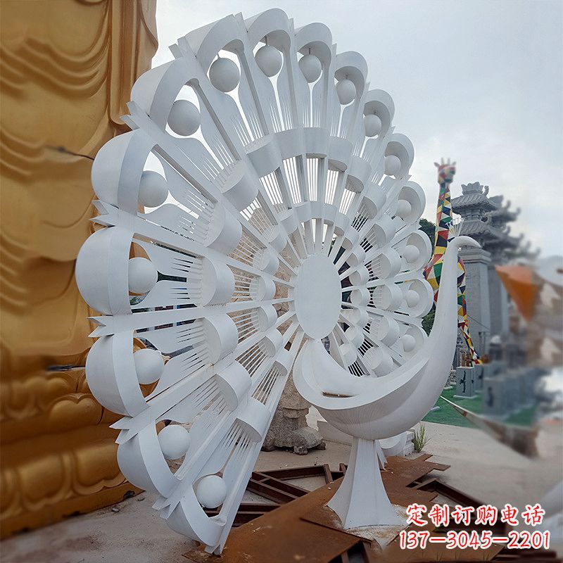 宁波不锈钢孔雀雕塑精美雕刻的艺术精品