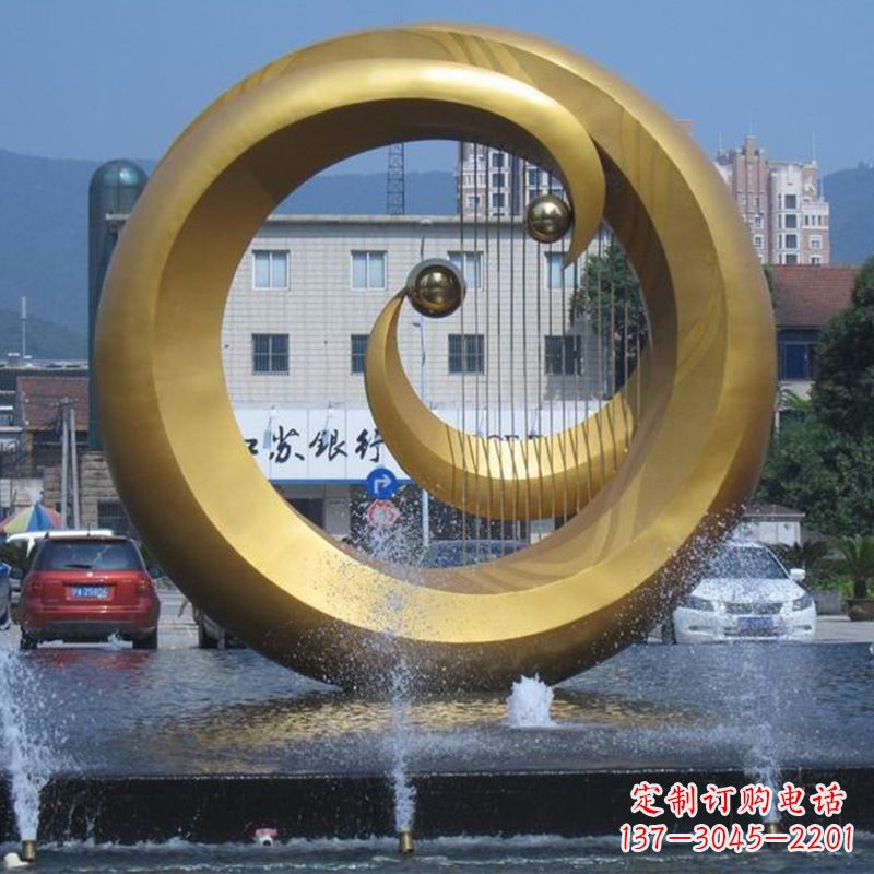 宁波不锈钢抽象乐器喷泉睡觉景观雕塑