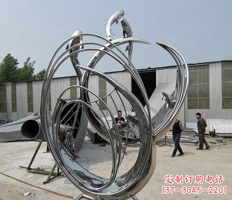 宁波精美不锈钢跃龙门雕塑