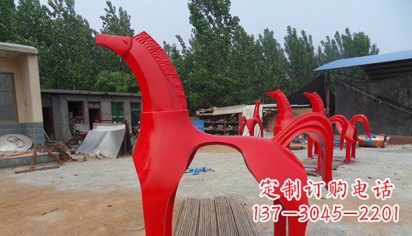 宁波不锈钢抽象马雕塑 (3)