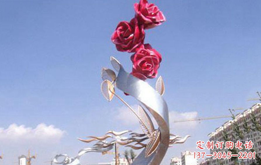 宁波精美不锈钢玫瑰雕塑