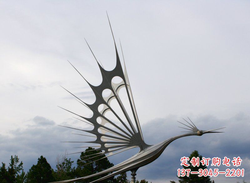 宁波不锈钢抽象鸟大型动物雕塑