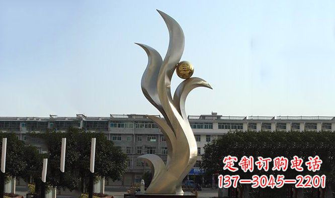 宁波不锈钢抽象鸟类凤凰雕塑