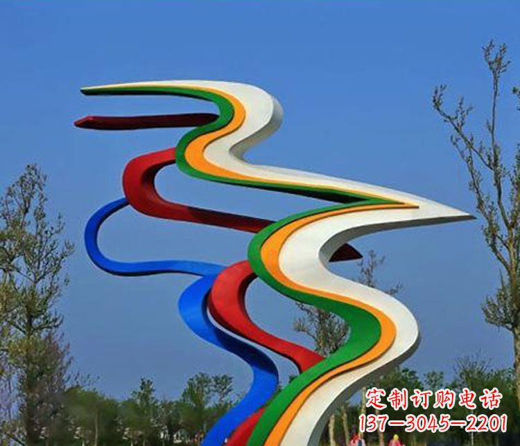 宁波精美不锈钢飘带雕塑