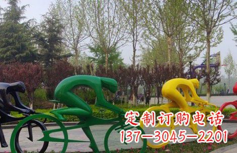 宁波不锈钢抽象骑自行车人物雕塑