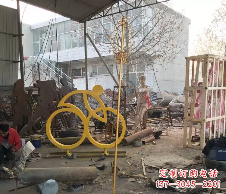宁波不锈钢自行车雕塑——象征着健康、积极的生活方式