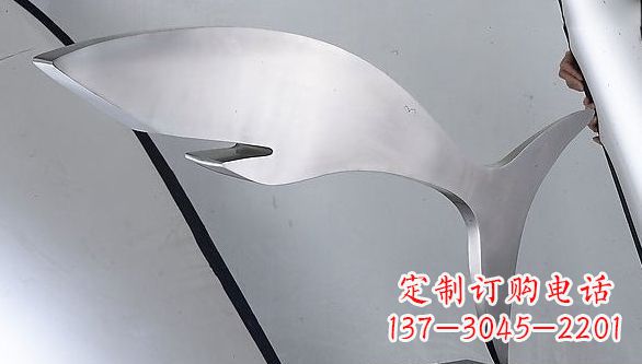 宁波不锈钢抽象鲨鱼动物雕塑