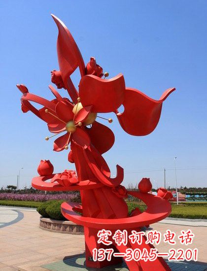 宁波不锈钢石榴花雕塑艺术与美学的完美结合