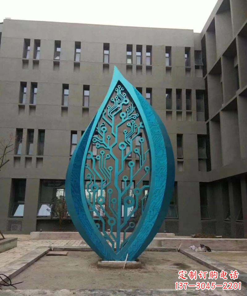宁波不锈钢树叶雕塑精美的艺术品