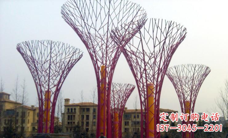 宁波不锈钢树枝雕塑——点缀城市景观