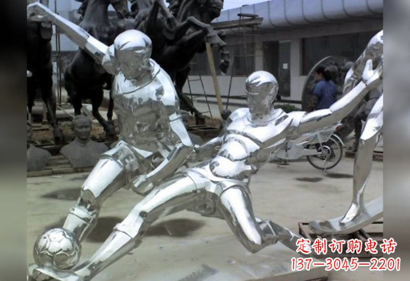 宁波足球不锈钢抽象雕塑
