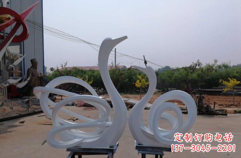 宁波精美不锈钢天鹅雕塑