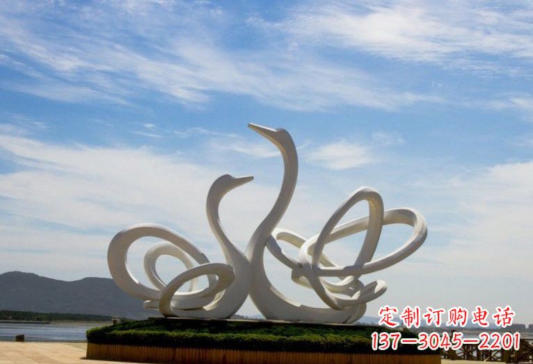 宁波不锈钢制天鹅雕塑