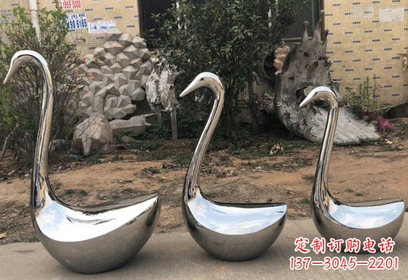 宁波不锈钢制作的天鹅雕塑