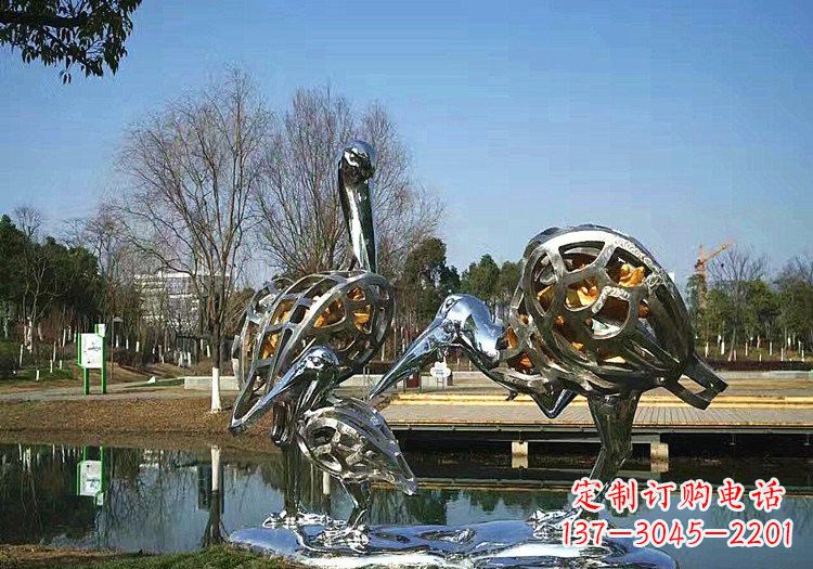 宁波不锈钢抽象仙鹤雕塑222