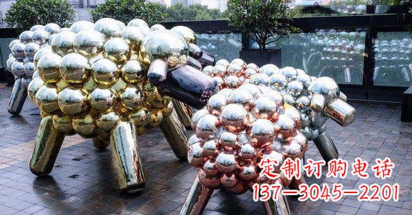 宁波不锈钢羊雕塑艺术与美感相结合